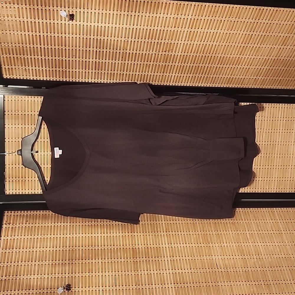 Lularoe womans scoop neck short sleeved t-shirt brown size 3xl